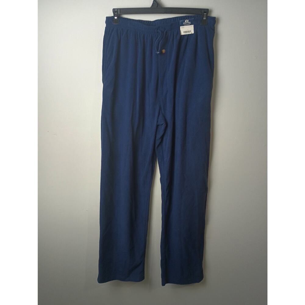 Stafford Men's Sleepwear Fleece Pants NWT Size‎ Large Navy Blue Gift